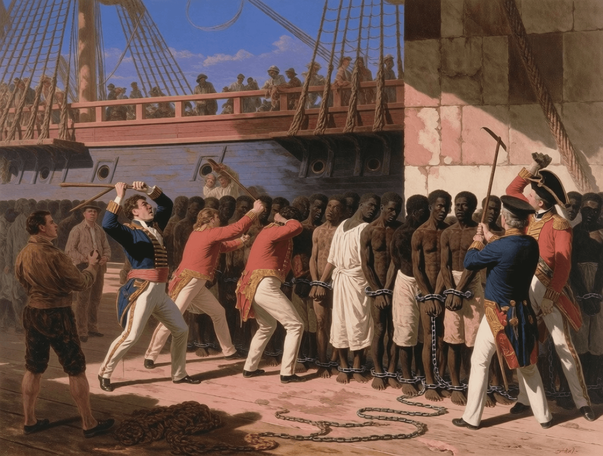 Imagined visualisation of the forced Atlantic journey to Antigua, plate three — Mackinnon's Estate archive by Emma-Jane MacKinnon-Lee