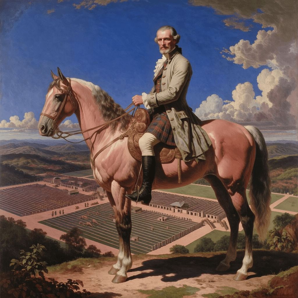 Imagined likeness of a member of the Mackinnon family, plate four — Mackinnon's Estate enslaver lineage, archive by Emma-Jane MacKinnon-Lee