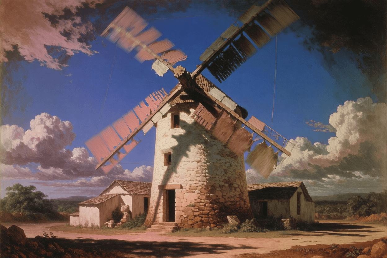 Eighteenth-century stone sugar windmill on Mackinnon's Estate, Antigua — Mackinnon's Estate archive by Emma-Jane MacKinnon-Lee