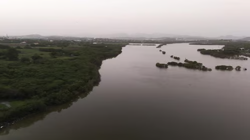 McKinnon's Salt Pond, north-west Antigua, view one — coastal lagoon and former mangrove site adjacent to Mackinnon's Estate, archive by Emma-Jane MacKinnon-Lee